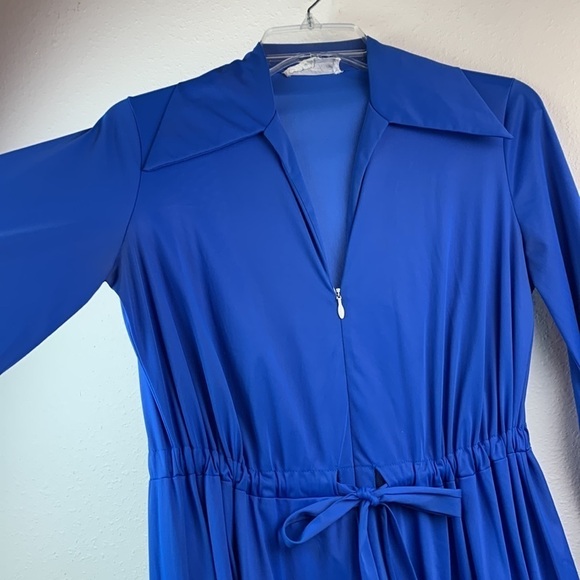 70’s Vanity Fair nylon zip front vintage house coat dress hostess gown EUC - Picture 6 of 12